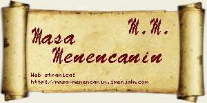 Maša Menenćanin vizit kartica